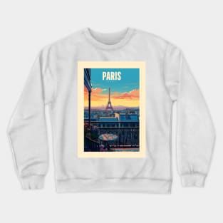 Affiche rétro - voyage - vintage - Paris Crewneck Sweatshirt